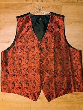 Red Paisley Vest - BT Best Tuxedo For Any Occasion. 3XL